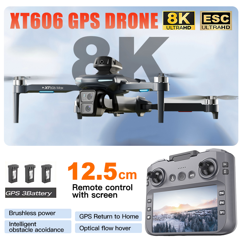 XT606 MAX 3 Akku-Drohne 4K 8K  – Jjrc Drone X12 Bewertung und Preis